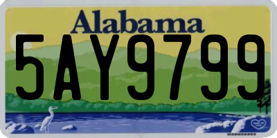 AL license plate 5AY9799