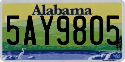 AL license plate 5AY9805
