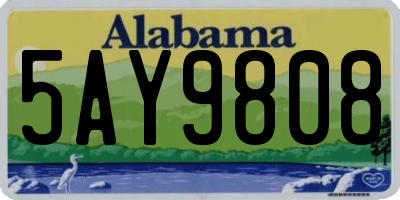 AL license plate 5AY9808