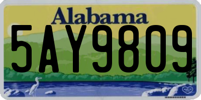 AL license plate 5AY9809