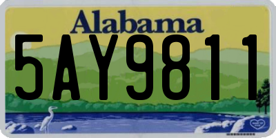 AL license plate 5AY9811