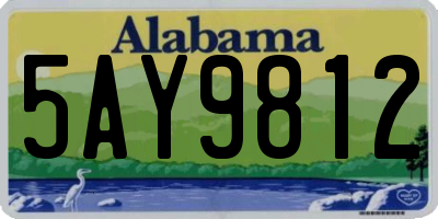 AL license plate 5AY9812