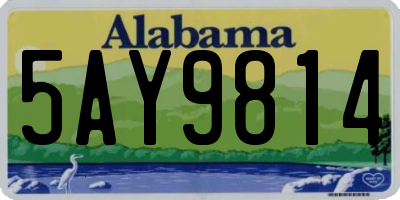 AL license plate 5AY9814