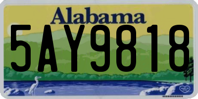 AL license plate 5AY9818