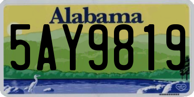 AL license plate 5AY9819