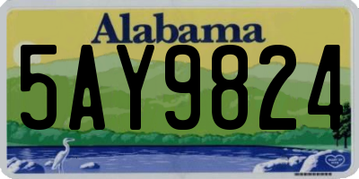 AL license plate 5AY9824