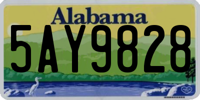 AL license plate 5AY9828