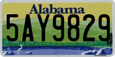 AL license plate 5AY9829