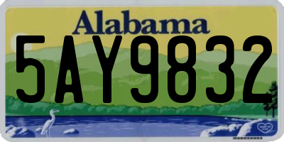 AL license plate 5AY9832