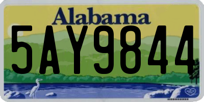 AL license plate 5AY9844