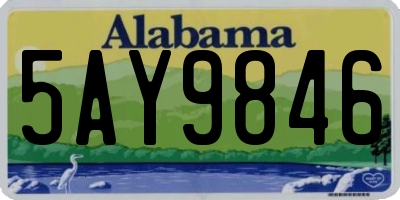 AL license plate 5AY9846