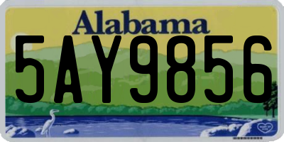 AL license plate 5AY9856