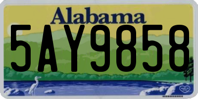 AL license plate 5AY9858