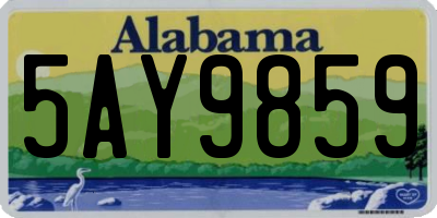 AL license plate 5AY9859