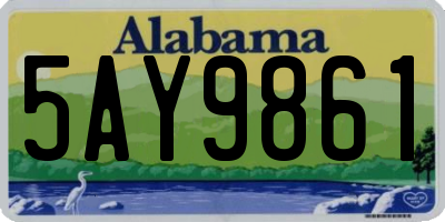 AL license plate 5AY9861