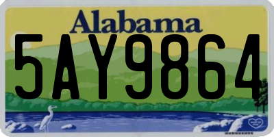 AL license plate 5AY9864