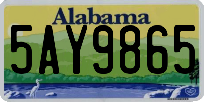 AL license plate 5AY9865