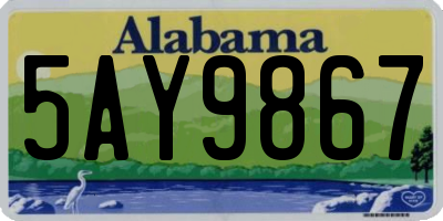 AL license plate 5AY9867