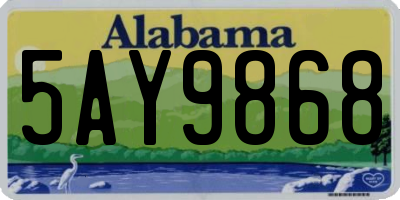 AL license plate 5AY9868
