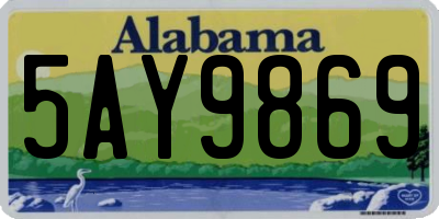 AL license plate 5AY9869