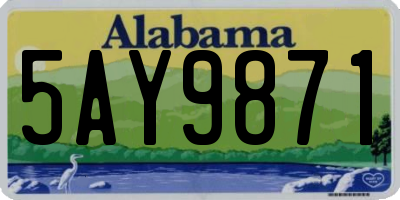 AL license plate 5AY9871