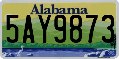 AL license plate 5AY9873