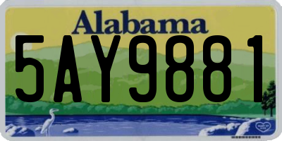 AL license plate 5AY9881