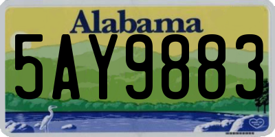 AL license plate 5AY9883
