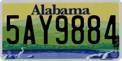 AL license plate 5AY9884