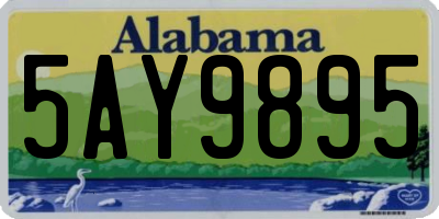 AL license plate 5AY9895