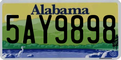 AL license plate 5AY9898