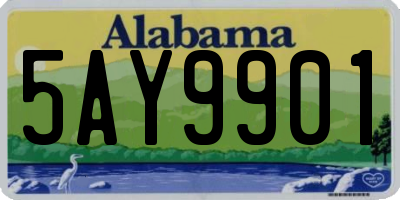 AL license plate 5AY9901