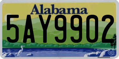 AL license plate 5AY9902