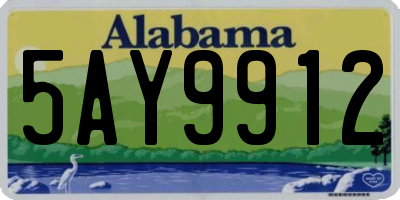 AL license plate 5AY9912