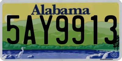 AL license plate 5AY9913