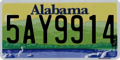 AL license plate 5AY9914