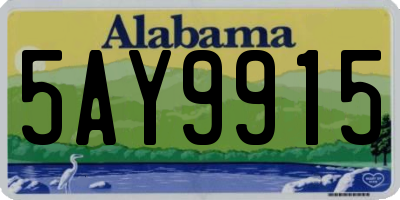 AL license plate 5AY9915
