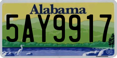 AL license plate 5AY9917