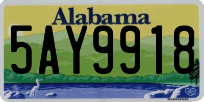 AL license plate 5AY9918