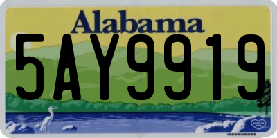 AL license plate 5AY9919