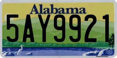 AL license plate 5AY9921