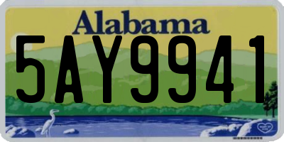 AL license plate 5AY9941