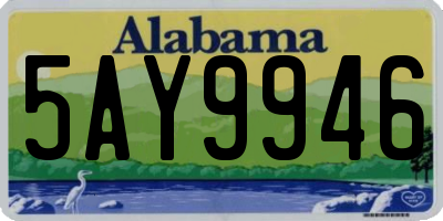 AL license plate 5AY9946