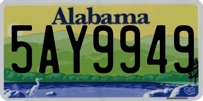 AL license plate 5AY9949
