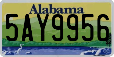 AL license plate 5AY9956