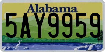 AL license plate 5AY9959