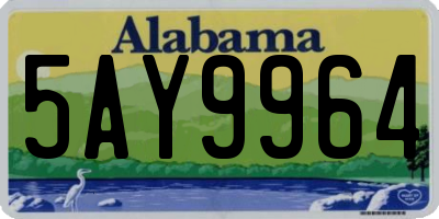 AL license plate 5AY9964