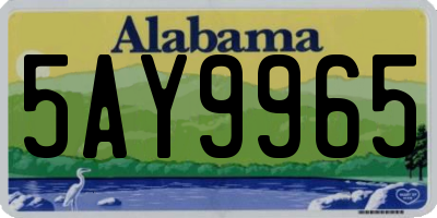 AL license plate 5AY9965