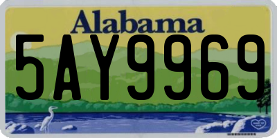 AL license plate 5AY9969