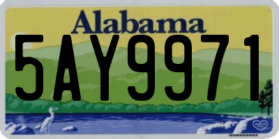 AL license plate 5AY9971